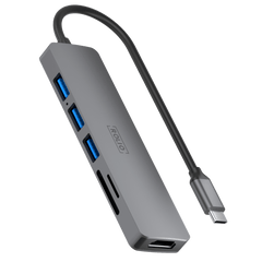 Rolio USB-C Hub – 6 in 1 – HDMI – SD/TF – 3x USB 3.0