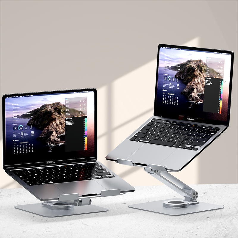 Rolio Laptop Standaard - 360* Draaibaar - Universeel - Aluminium - Rolio