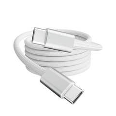 Rolio USB 3.2-Kabel – USB-C-auf-USB-C-Kabel – 20 Gbit/s – Silber – 1 Meter