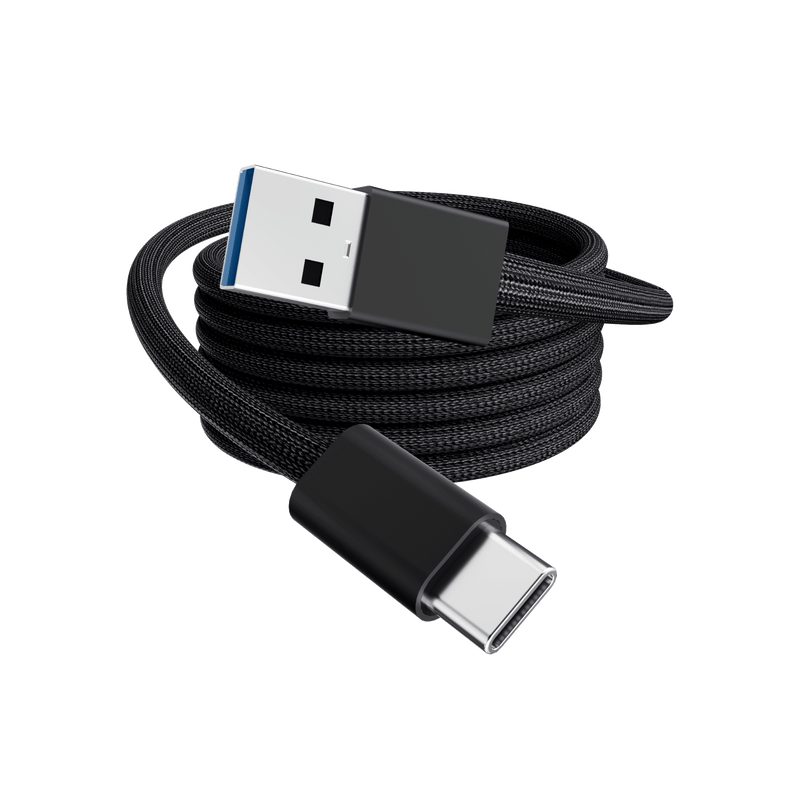 Rolio USB C naar USB A Kabel - Magnetisch Oprollen - 2 Meter - 100W Oplaadkabel - Universeel - Rolio